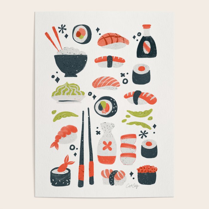 Sushi Dreams - White Poster Gallery Image 1
