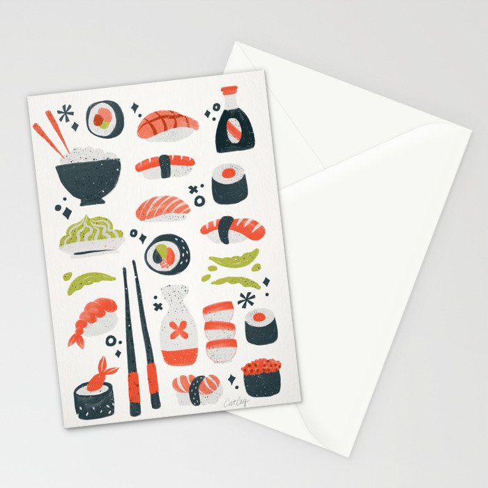 Sushi Dreams - White Stationery Card Gallery Image 2