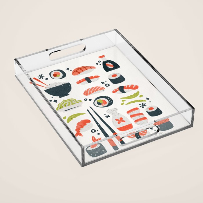 Sushi Dreams - White Acrylic Tray Gallery Image 1