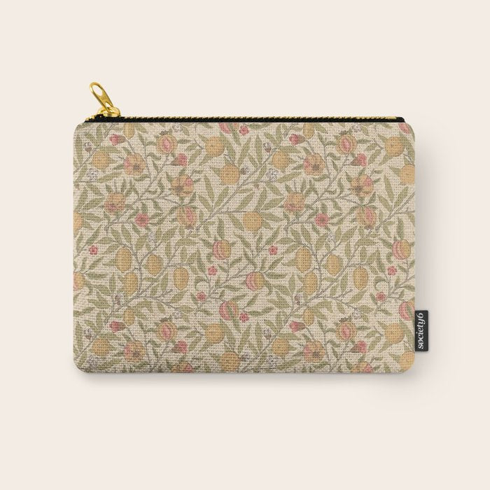 William Morris Pomegranate Fruit Limestone Artichoke Carry All Pouch Gallery Image 1