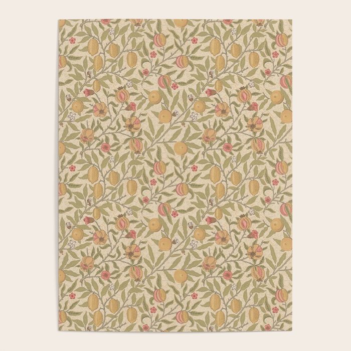 William Morris Pomegranate Fruit Limestone Artichoke Poster Gallery Image 4