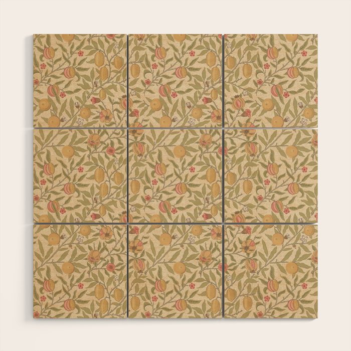 William Morris Pomegranate Fruit Limestone Artichoke Wood Wall Art Gallery Image 1