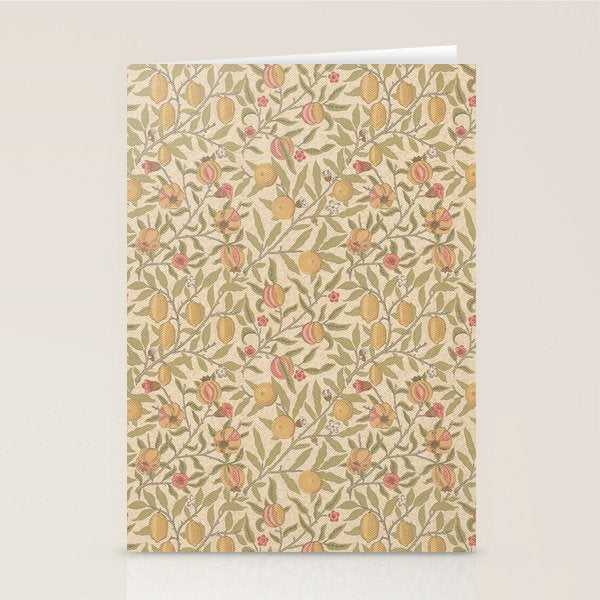 William Morris Pomegranate Fruit Limestone Artichoke Stationery Card Gallery Image 2