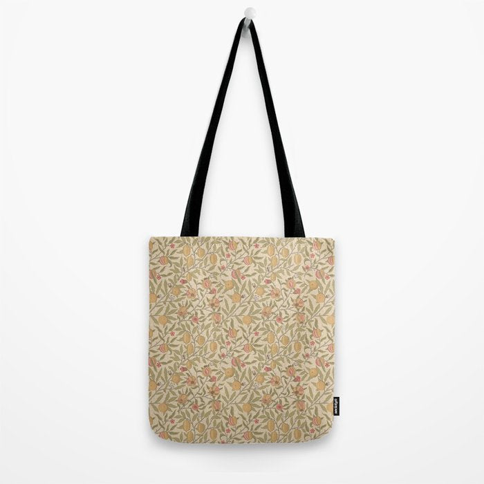 William Morris Pomegranate Fruit Limestone Artichoke Tote Bag Gallery Image 2