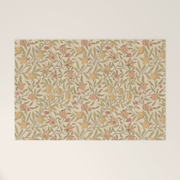 William Morris Pomegranate Fruit Limestone Artichoke Welcome Mat Gallery Image 1
