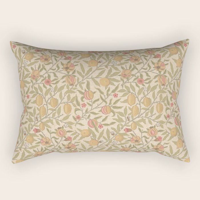 William Morris Pomegranate Fruit Limestone Artichoke Rectangular Pillow Gallery Image 1