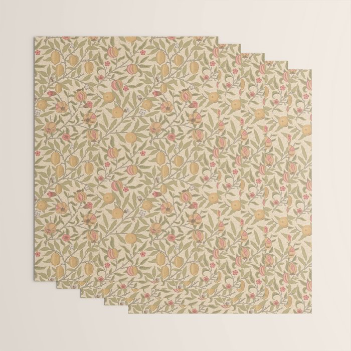 William Morris Pomegranate Fruit Limestone Artichoke Wrapping Paper Gallery Image 3