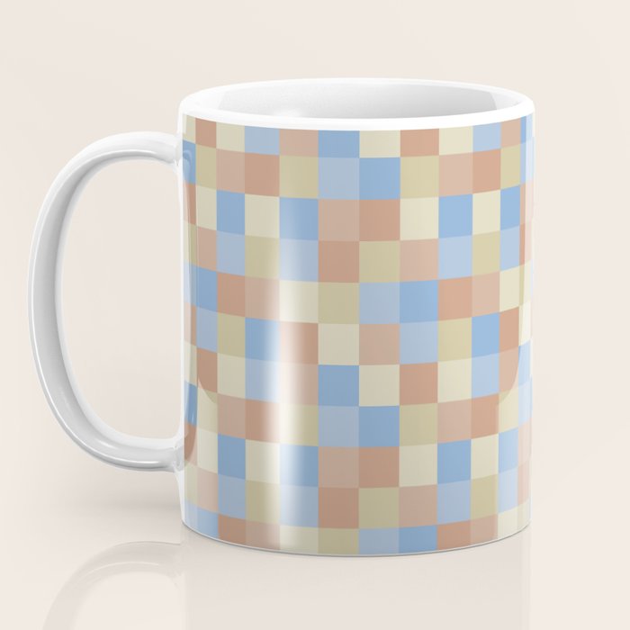 Bold Muted Checks Pattern - Small VII Coffee Mug Gallery Image 3