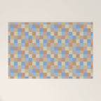 Bold Muted Checks Pattern - Small VII Welcome Mat Gallery Image 1