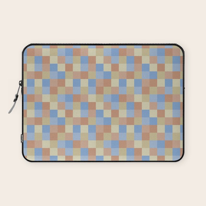 Bold Muted Checks Pattern - Small VII Laptop Sleeve Gallery Image 1