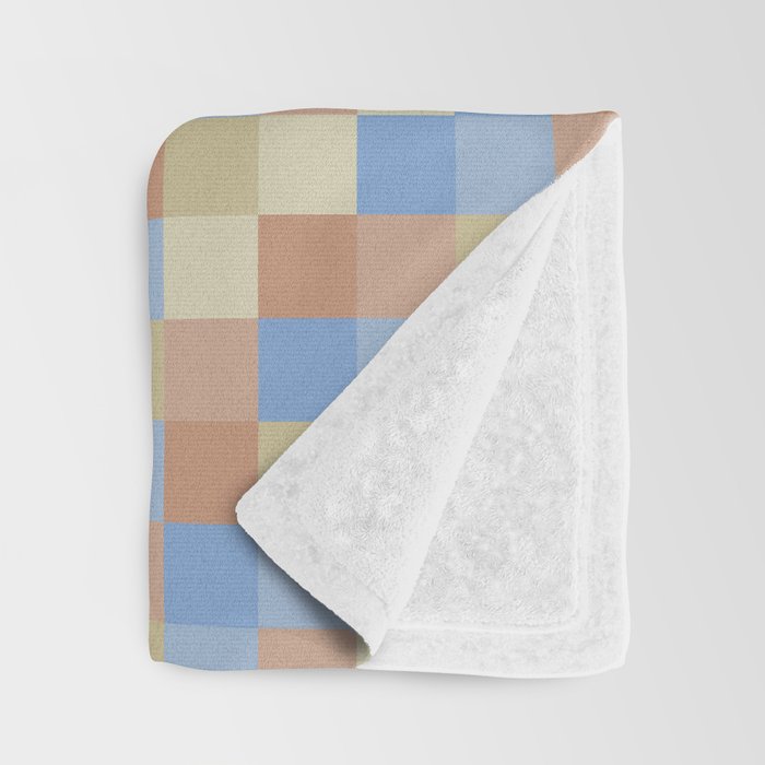 Bold Muted Checks Pattern - Small VII Throw Blanket Gallery Image 3