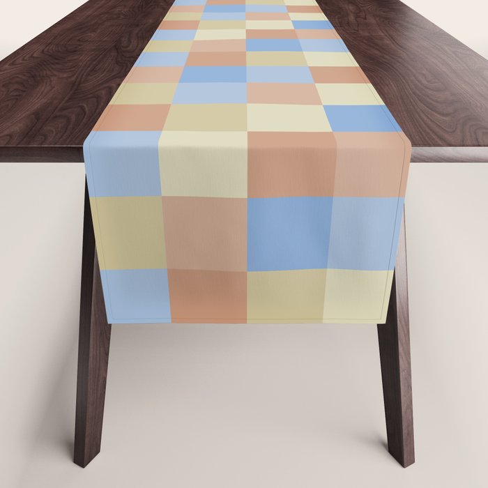 Bold Muted Checks Pattern - Small VII Table Runner Gallery Image 1