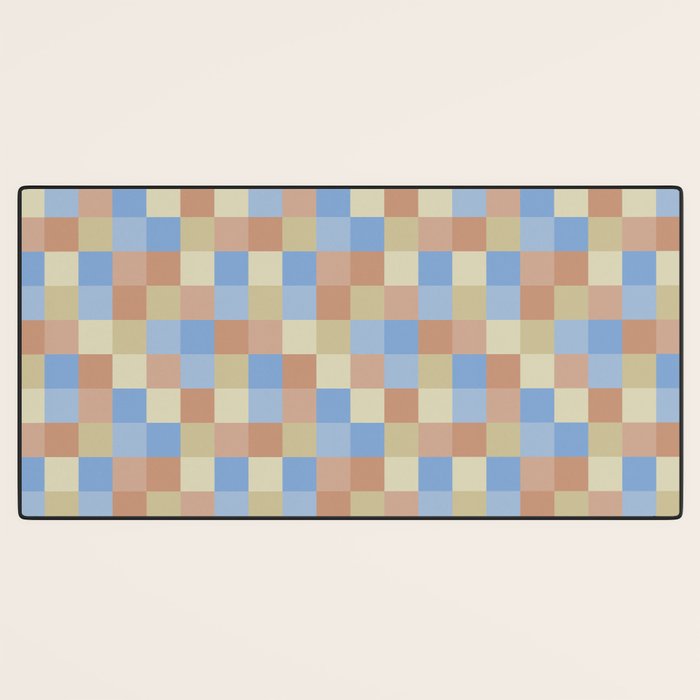 Bold Muted Checks Pattern - Small VII Desk Mat Gallery Image 3