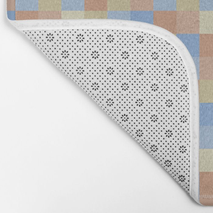 Bold Muted Checks Pattern - Small VII Bath Mat Gallery Image 2