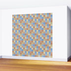 Bold Muted Checks Pattern - Small VII Wall Mural Gallery Image 2