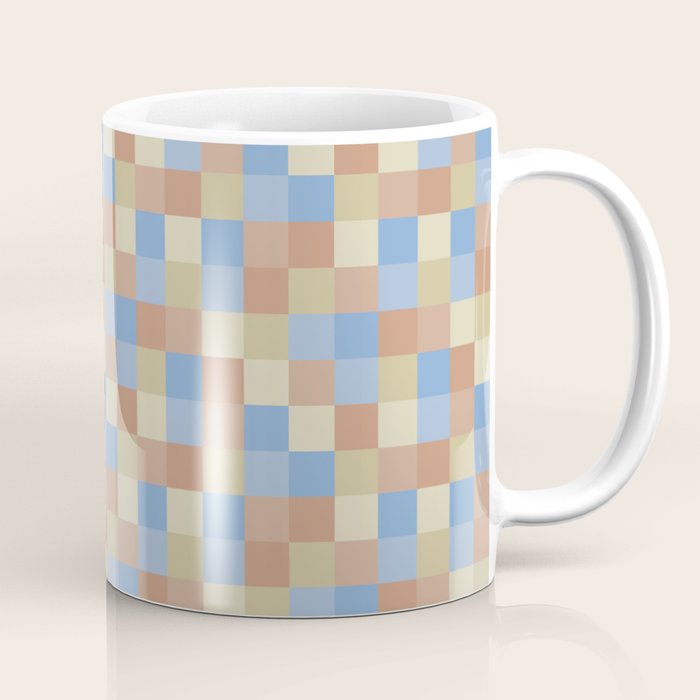 Bold Muted Checks Pattern - Small VII Coffee Mug Gallery Image 1