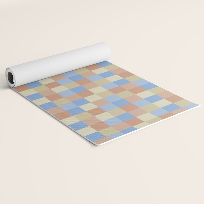 Bold Muted Checks Pattern - Small VII Yoga Mat Gallery Image 2