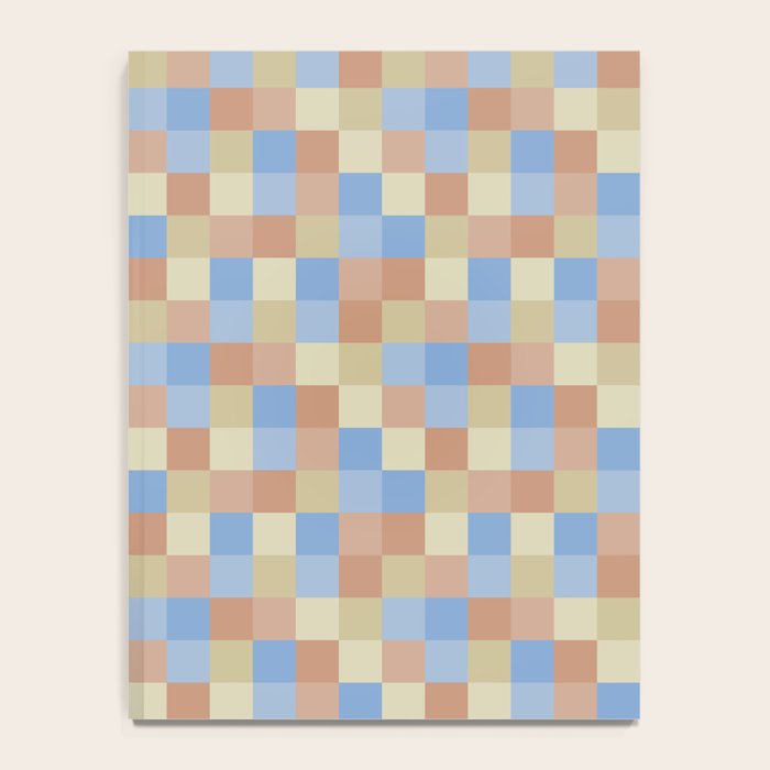 Bold Muted Checks Pattern - Small VII Notebook Gallery Image 4
