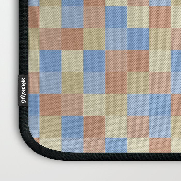 Bold Muted Checks Pattern - Small VII Laptop Sleeve Gallery Image 3
