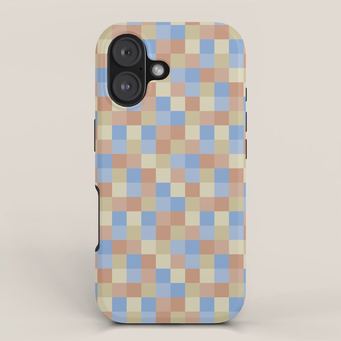 Bold Muted Checks Pattern - Small VII iPhone Case Gallery Image 1