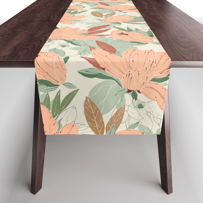 Big floral blossoms MF-24 Table Runner Gallery Image 1