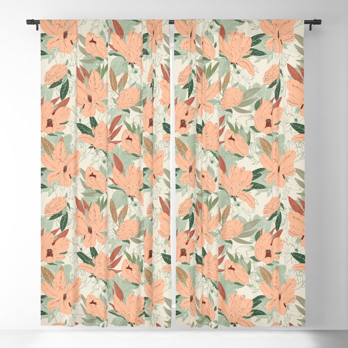 Big floral blossoms MF-24 Window Curtain Gallery Image 5