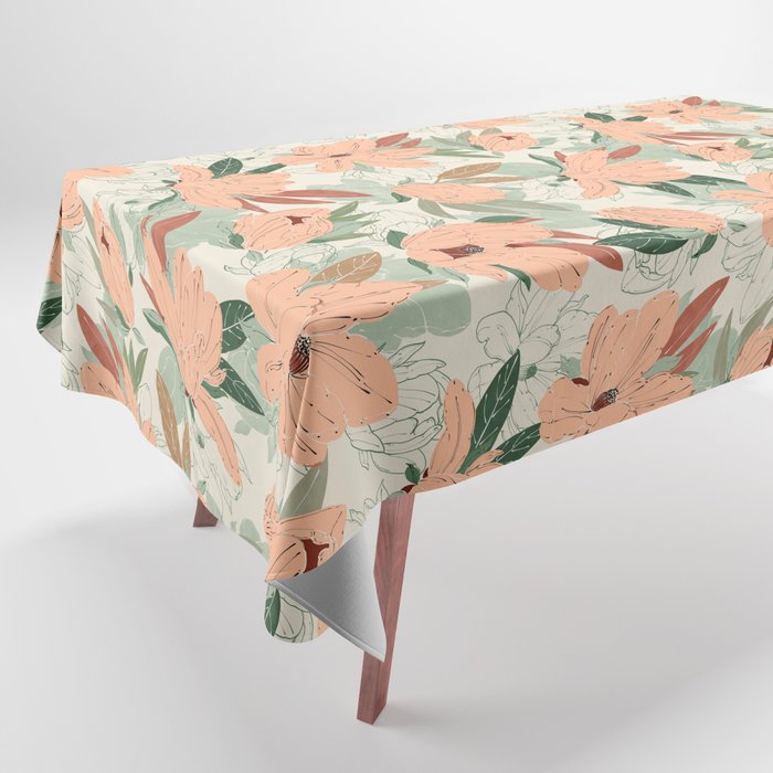 Big floral blossoms MF-24 Tablecloth Gallery Image 1