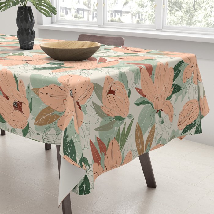 Big floral blossoms MF-24 Tablecloth Gallery Image 3