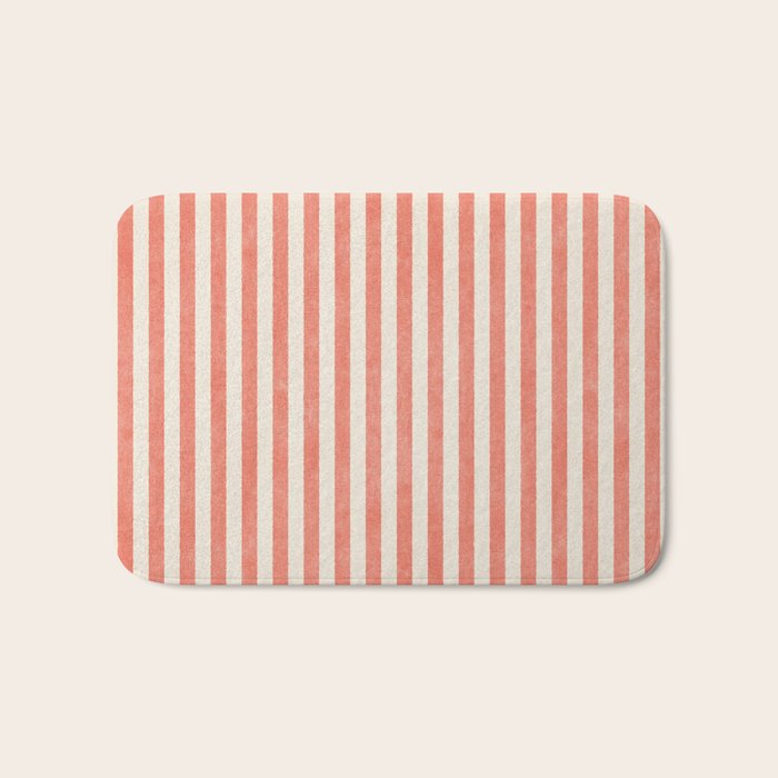 STRIPES - 07 - Guava Bath Mat Gallery Image 1