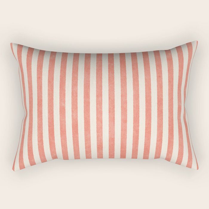 STRIPES - 07 - Guava Rectangular Pillow Gallery Image 1