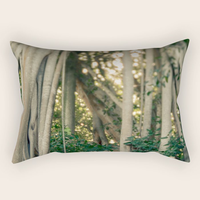 Banyan Tree - Tropical Decor Rectangular Pillow Gallery Image 2
