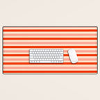 Pink, Red and Cream Stripes  Desk Mat Gallery Image 1