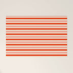 Pink, Red and Cream Stripes  Welcome Mat Gallery Image 1