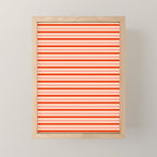 Pink, Red and Cream Stripes  Mini Art Print Gallery Image 1