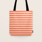 Pink, Red and Cream Stripes  Tote Bag Gallery Image 1