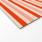 Pink, Red and Cream Stripes  Welcome Mat Gallery Image 2