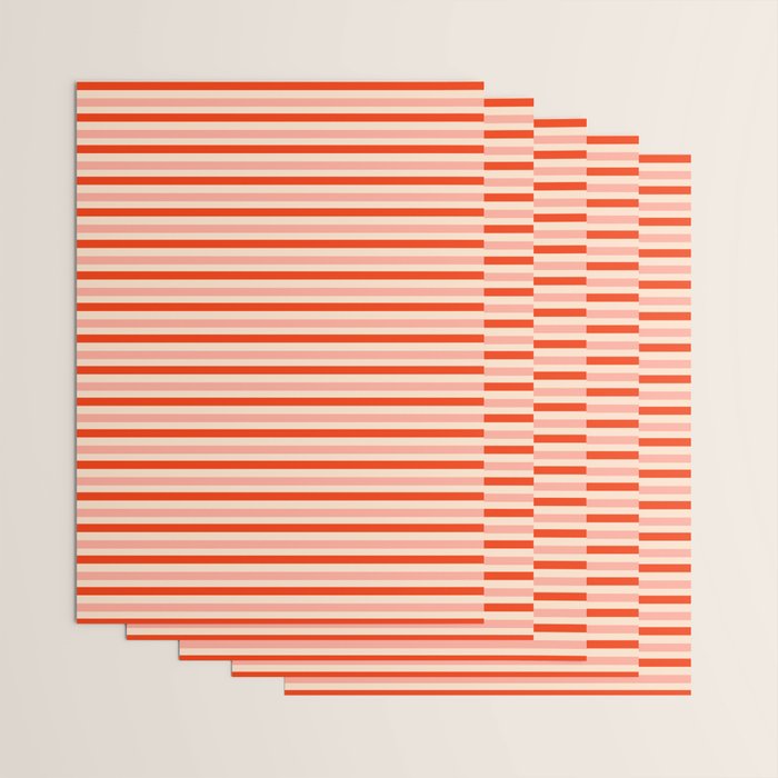 Pink, Red and Cream Stripes  Wrapping Paper Gallery Image 3