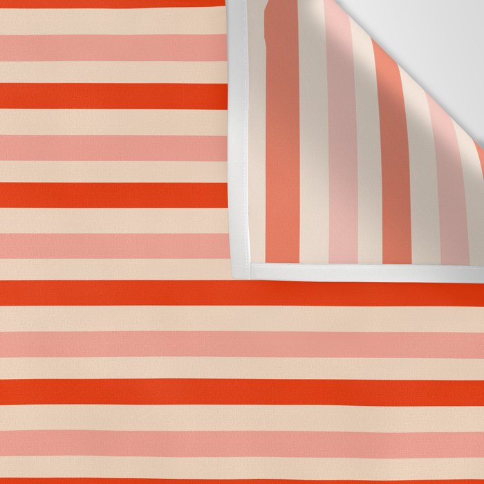 Pink, Red and Cream Stripes  Wall Tapestry Gallery Image 3