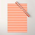 Pink, Red and Cream Stripes  Wrapping Paper Gallery Image 1