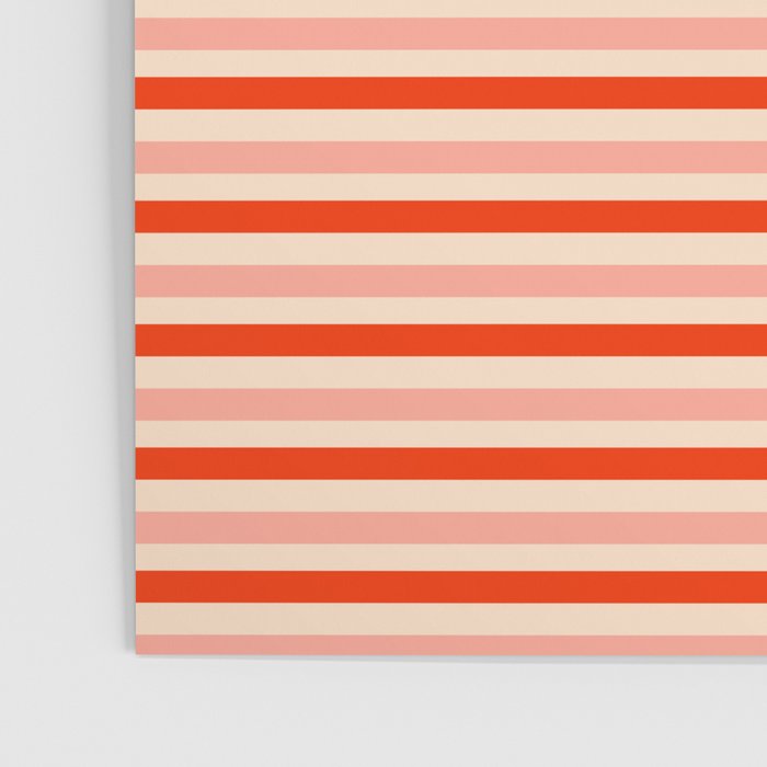 Pink, Red and Cream Stripes  Poster Gallery Image 3