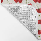 Y2K Cherries - Creme Pattern Large Bath Mat Gallery Image 2