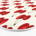 Y2K Cherries - Creme Pattern Large Bath Mat Gallery Image 3