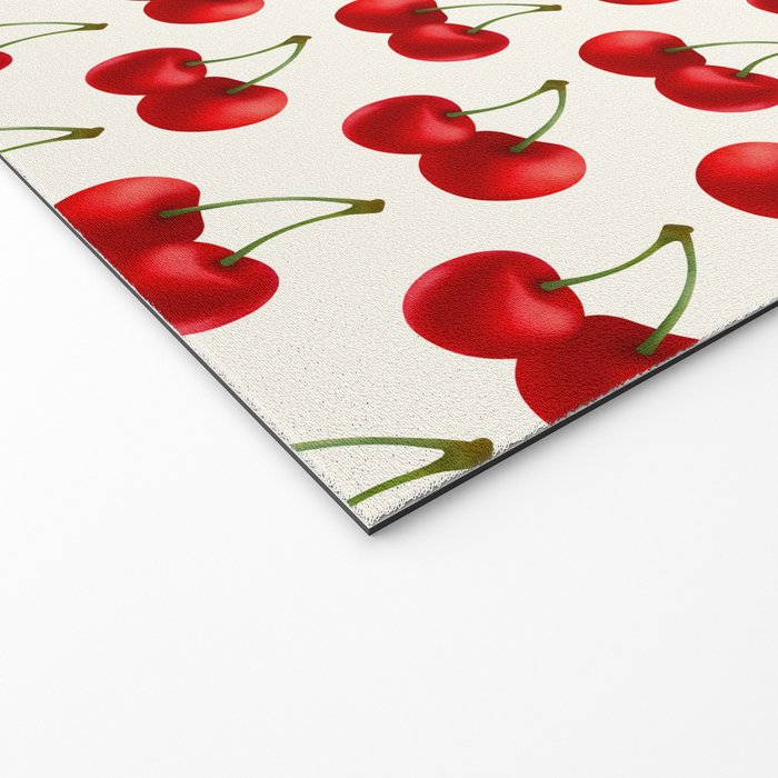 Y2K Cherries - Creme Pattern Large Welcome Mat Gallery Image 2