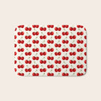 Y2K Cherries - Creme Pattern Large Bath Mat Gallery Image 1