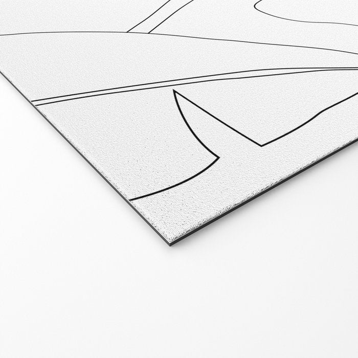Minimal Line Art Banana Leaves Welcome Mat Gallery Image 2