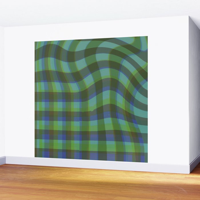 Green squared Wall Mural Gallery Image 2