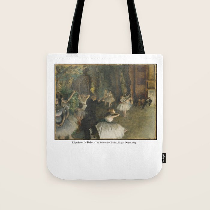 Rehearsal of the Ballet by Edgar Degas Tote Bag Gallery Image 1