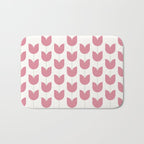 Spring Tulips VII Pink Mid Century Flowers Bath Mat Gallery Image 1