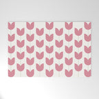Spring Tulips VII Pink Mid Century Flowers Welcome Mat Gallery Image 1