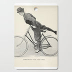 "Dismounting Over the Wheel" from "Bicycling for Ladies" by Maria E. Ward, 1896 Cutting Board Gallery Image 1